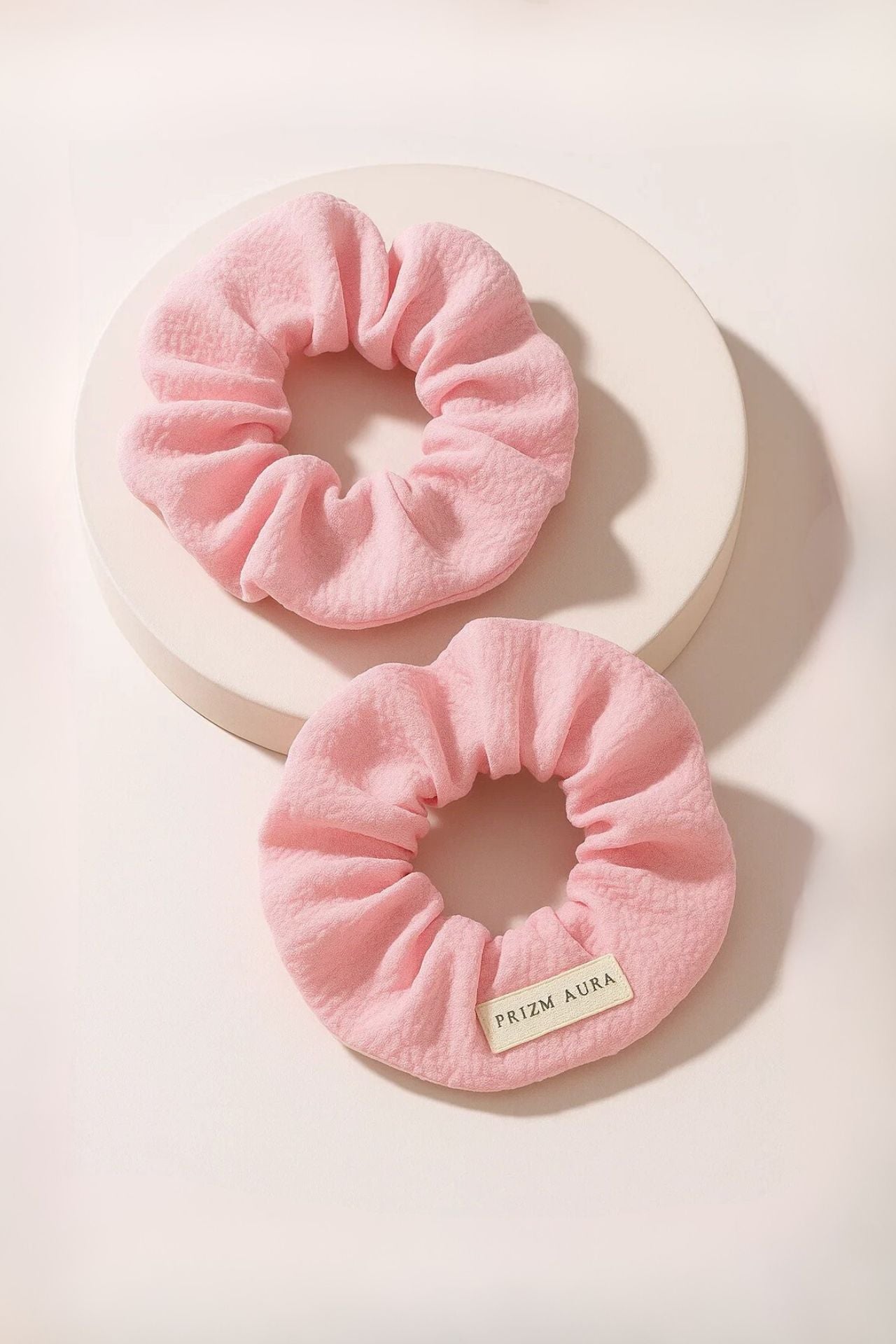 Blush Aura Luxury Scrunchie