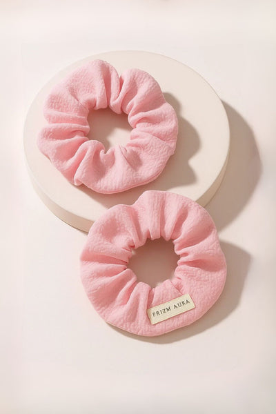 Blush Aura Luxury Scrunchie