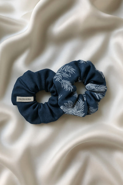 DenimBloom Scrunchies